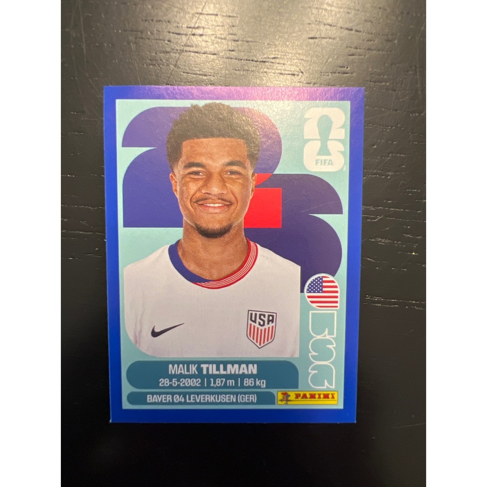 Malik Tillman Panini FIFA World Cup 2026 USA 15 Sticker USMNT Soccer Card
